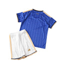 Conjunto de camiseta y pantalón corto de local de Italia 2026 para niños - Azul