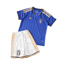 Conjunto de camiseta y pantalón corto de local de Italia 2026 para niños - Azul