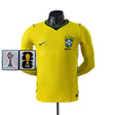 Camiseta de manga larga de la selección masculina de Brasil para el Mundial de 2026 - Amarilla