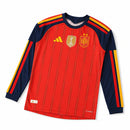 Camiseta Manga Larga Selección España Local Copa del Mundo 2026 Versión Jugador Hombre - Rojo