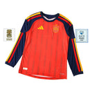 Camiseta Manga Larga Selección España Local Copa del Mundo 2026 Versión Jugador Hombre - Rojo