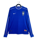 Camiseta Retro Selección Brasileña - Brasil Manga Larga Visitante 1998 Hombre - Azul
