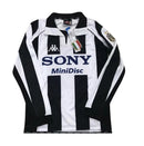 Camiseta Retro Manga Larga Juventus Local Home I 97/98 Versión Aficionado Hombre - Negro y Blanco