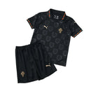 Camiseta y pantalón corto para niños Portugal Pantera Negra 2026 - Negro