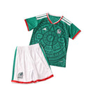 Camiseta y pantalón corto de la selección mexicana para niños, temporada 2026 - Verde