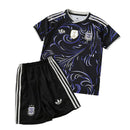 Camiseta + Shorts Niños Selección Argentina Visitante 2026 - Negro