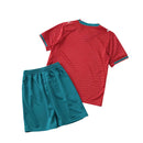 Conjunto de camiseta y pantalón corto de la selección infantil de Portugal 2026 - Rojo