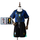 Camiseta + Shorts Niños Brasil Copa del Mundo Visitante 2026 - Azul