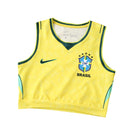 Crooped Selección Brasil Copa del Mundo 2026 Mujer - Amarillo