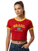 Camiseta recortada de la Selección Nacional Femenina de Brasil 2026 - Multicolor