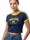 Crooped Selección Brasil 2026 Mujer - Multicolor