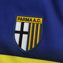 Camiseta retro de aficionado del Parma Home 01/02 para hombre - Azul y amarillo