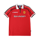 Camiseta retro de aficionado del Manchester United 98/99 para hombre - Roja