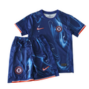 Camiseta y pantalón corto Chelsea Home I 24/25 para niños - Azul