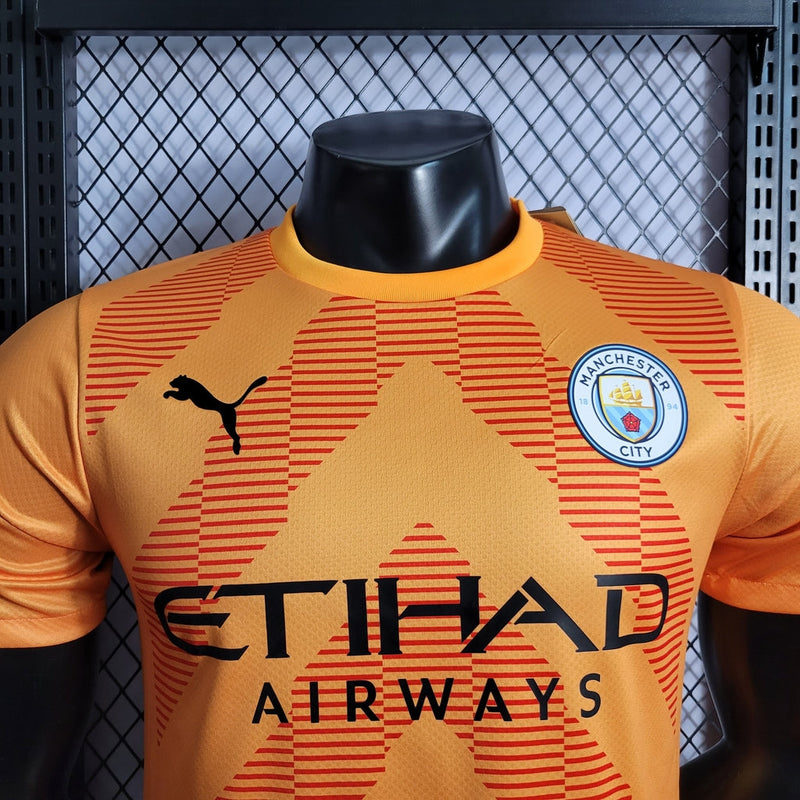 Camiseta de portero Puma del Manchester City 22/23 para hombre - Naranja