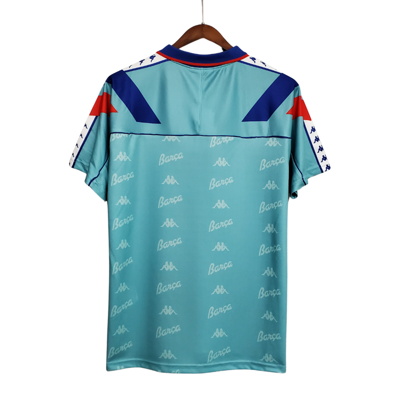 Camiseta retro de visitante del Barcelona 92/95 de Kappa para hombre - Azul