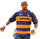 Camiseta retro de local del Parma 02/03 para hombre, color azul y amarillo