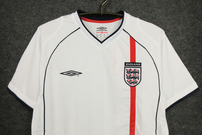 Camiseta de la selección nacional de Inglaterra 01/02 I Retro para hombre - Blanca