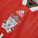 Camiseta retro Adidas de local del Liverpool de 1993 para hombre - Roja y blanca
