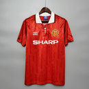 Camiseta retro de aficionado del Manchester United Home I 92/94 para hombre - Roja