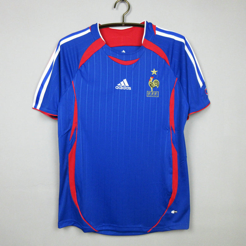 Camiseta Adidas de aficionado de Francia Retro I Home 2006 para hombre - Azul