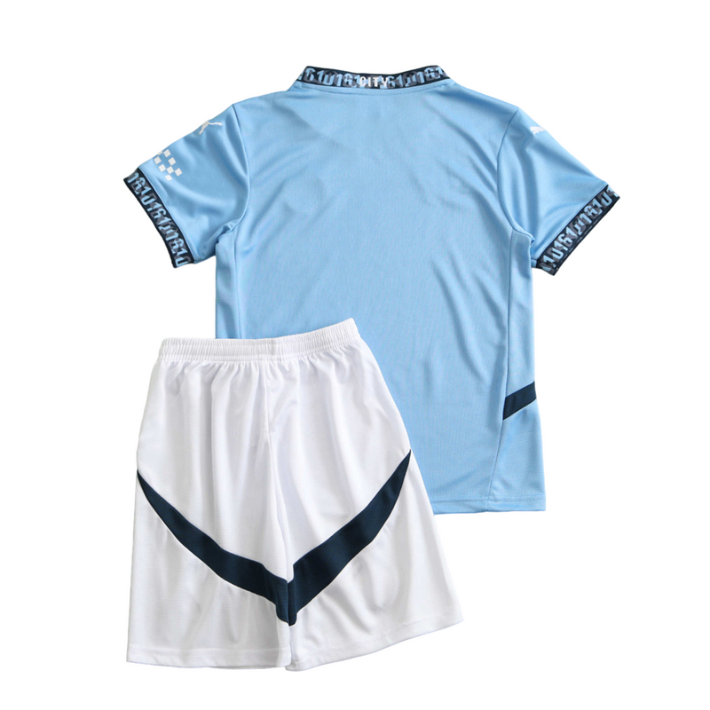 Conjunto local + pantalón corto del Manchester City 24/25 - Azul