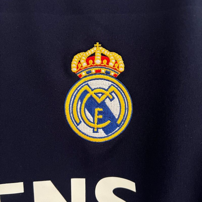 Camiseta retro Adidas del Real Madrid Visitante II para hombre 04/05 - Fan - Negra
