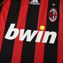 Camiseta retro de manga larga para aficionado del Milan Home I 06/07 de Adidas para hombre - Negro y rojo