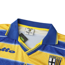 Camiseta retro de local del Parma 98/99 para hombre, color azul y amarillo