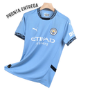 LISTO PARA ENTREGA Camiseta local del Manchester City 24/25 Camiseta de aficionado para hombre - Azul