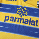 Camiseta retro de local del Parma 98/99 para hombre, color azul y amarillo