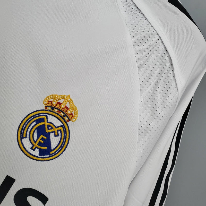 Camiseta retro de manga larga Adidas Real Madrid I 05/06 para hombre - Blanco