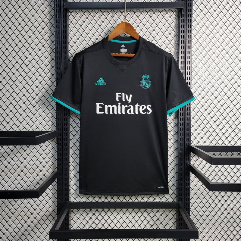 Camiseta retro de aficionado Adidas del Real Madrid II 17/18 para hombre - Azul marino