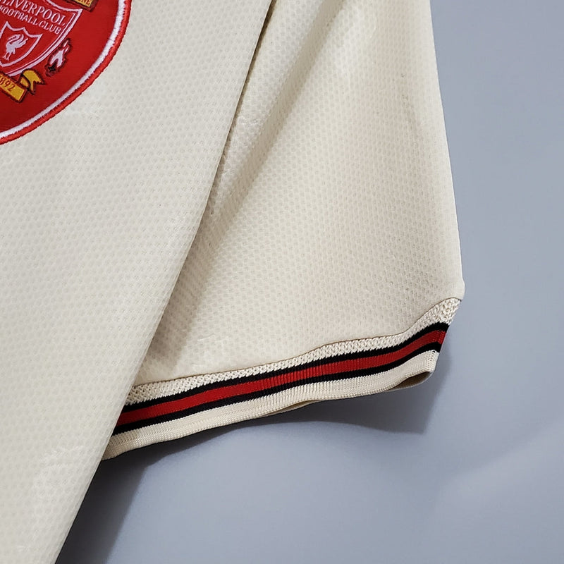 Camiseta retro de aficionado Reebok del Liverpool 96/97 para hombre - Marfil