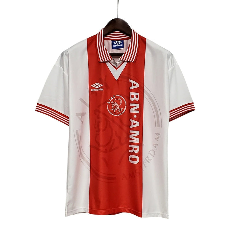 Camiseta retro de local del Ajax 95/96 para hombre - Blanca y roja