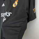 Camiseta retro Adidas del Real Madrid Visitante II para hombre 02/03 - Camiseta de aficionado - Negra