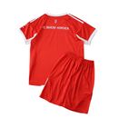 Camiseta y pantalón corto local del Bayern Múnich 25/26 para niño (blanco y rojo)