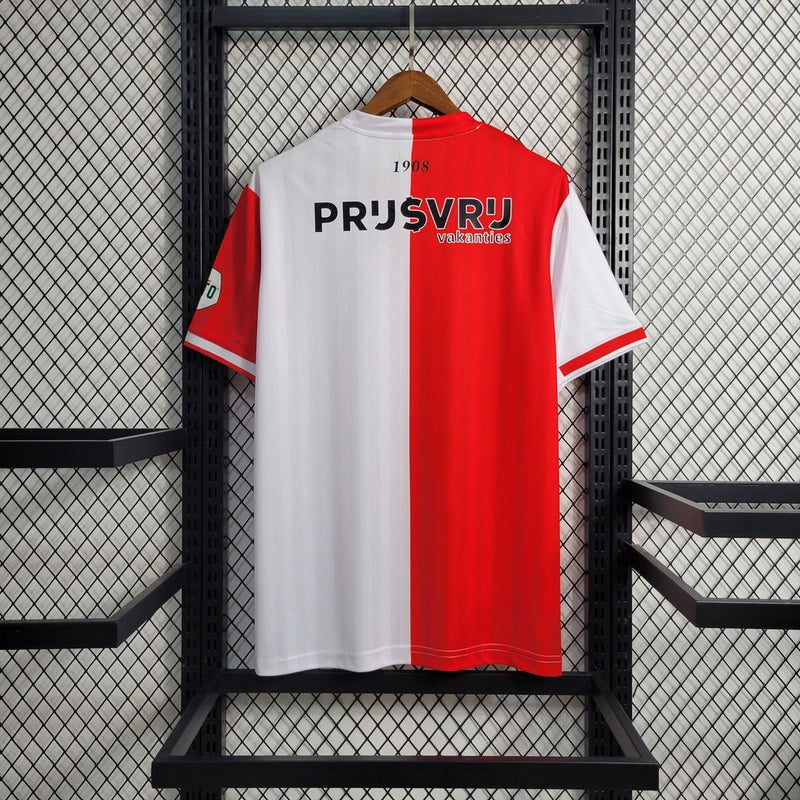 Camiseta de aficionado Castore para hombre del Fyenoord Home 23/24 - Roja y blanca