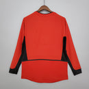 Camiseta retro de manga larga Nike para hombre del Manchester United 02/04 - Rojo