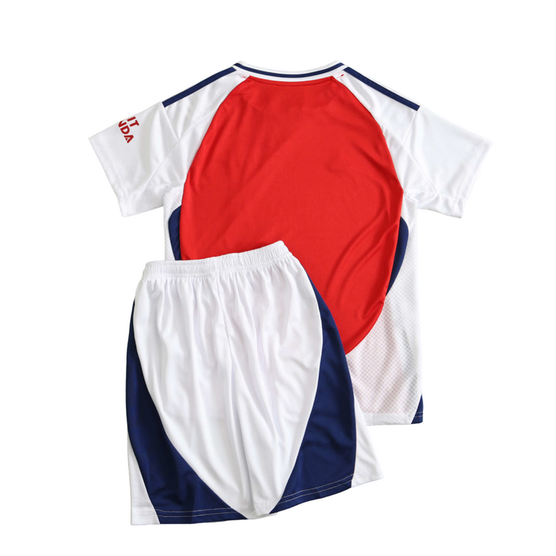 Camiseta y pantalón corto para niños del Arsenal (local 24/25) - Rojo