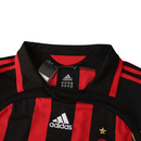 Camiseta retro de manga larga para aficionado del Milan Home I 06/07 de Adidas para hombre - Negro y rojo