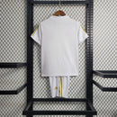 Camiseta y pantalón corto infantil Italia especial 23/24 - Blanco y dorado