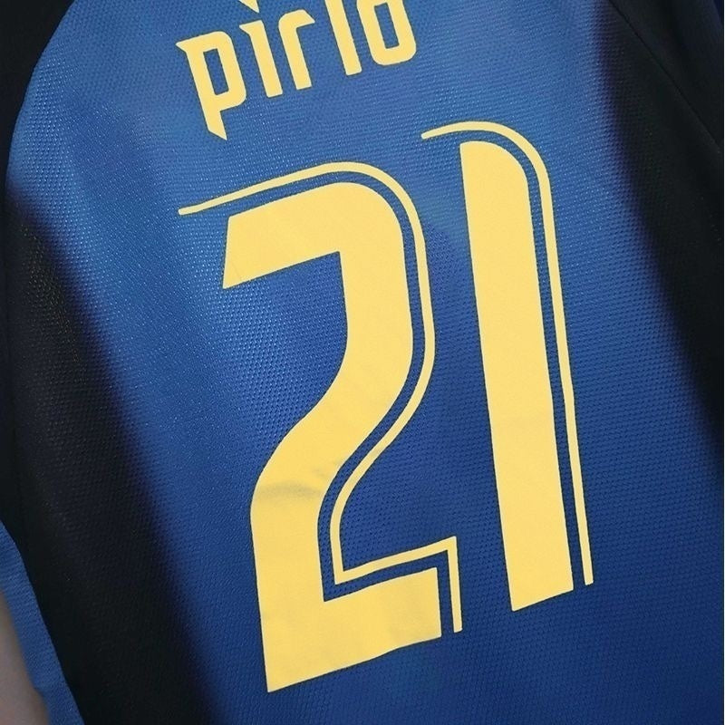 Camiseta retro de local de la selección nacional de Italia de Puma para hombre 2006 - Azul