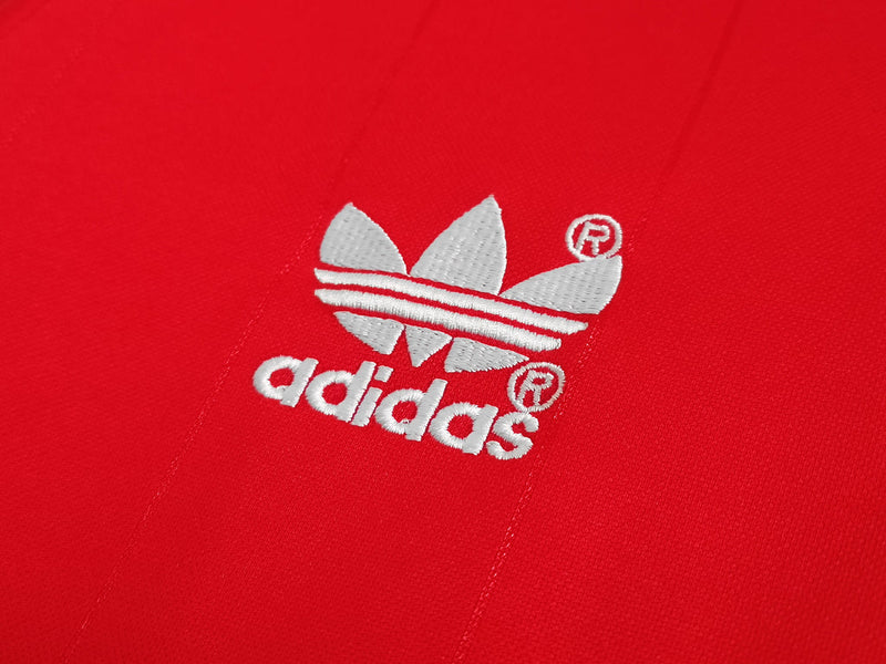 Camiseta retro de local Adidas de 1983 del Manchester United para hombre - Roja