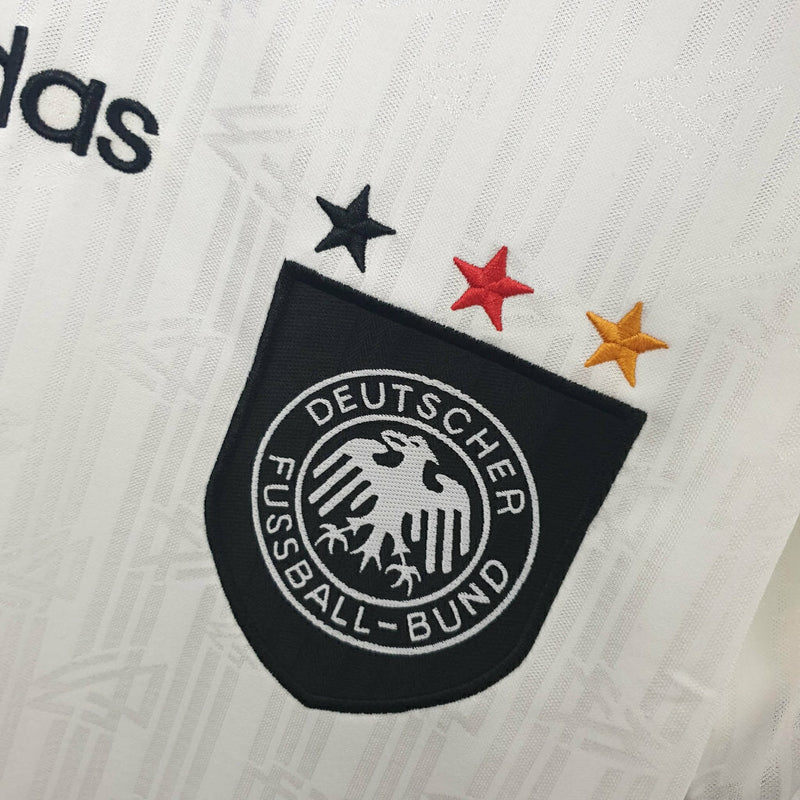 Camiseta retro de la selección alemana I Home 1996 Adidas para hombre - Blanca