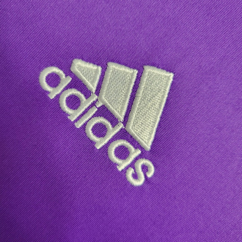 Camiseta Adidas de manga larga retro para hombre del Real Madrid Third III 17/18 - Morada