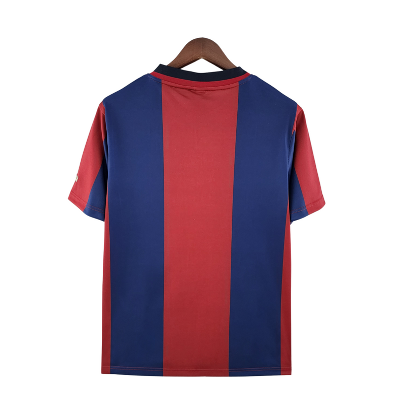 Camiseta retro Nike de local del Barcelona 98/99 para hombre - Azul y granate