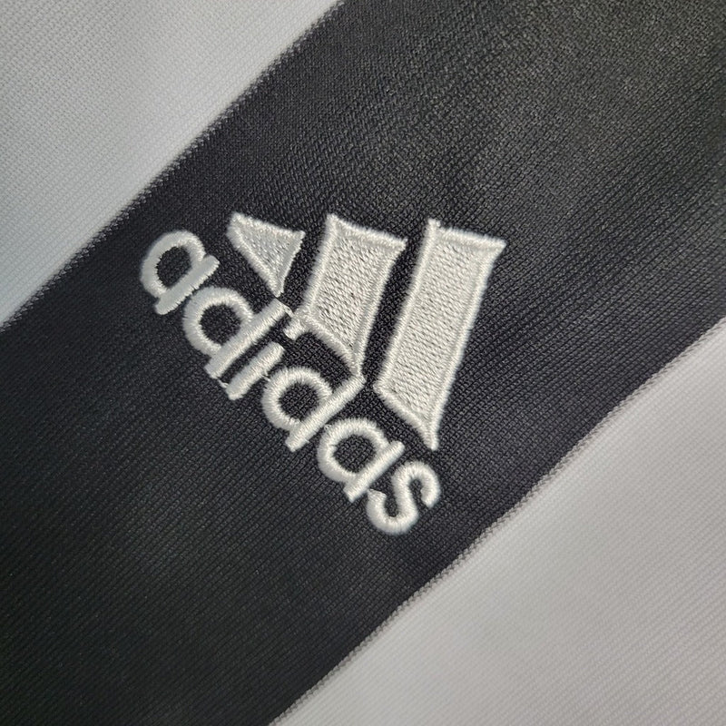 Camiseta retro de aficionado del Newcastle United (local) 04/06 para hombre - Blanco y negro