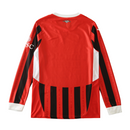 Camiseta de manga larga de jugador del Milan Home 24/25 para hombre - Roja y negra