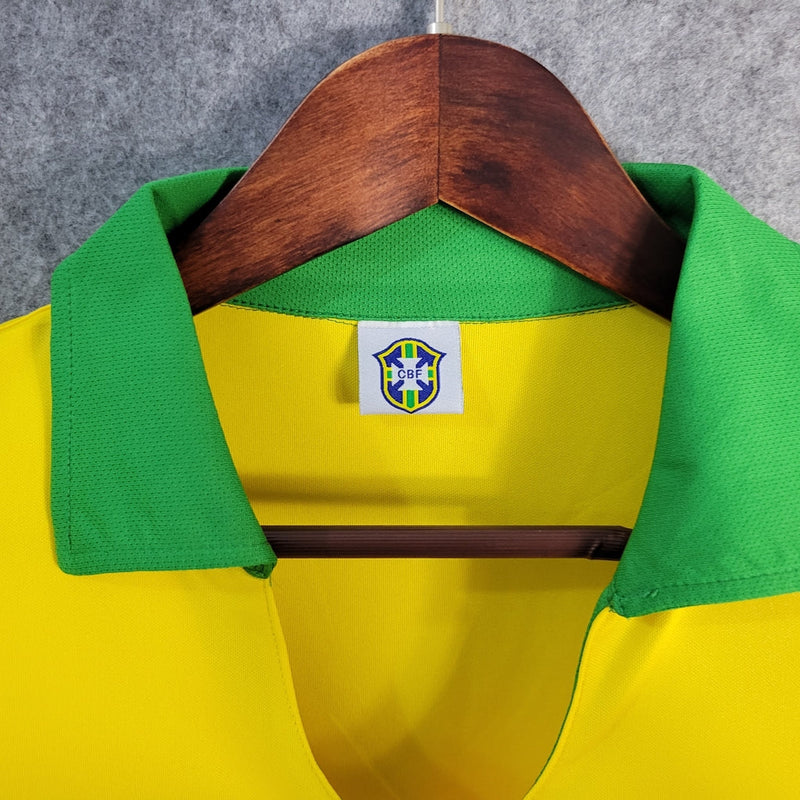 Camiseta retro 57/58 de la selección brasileña masculina - Amarilla